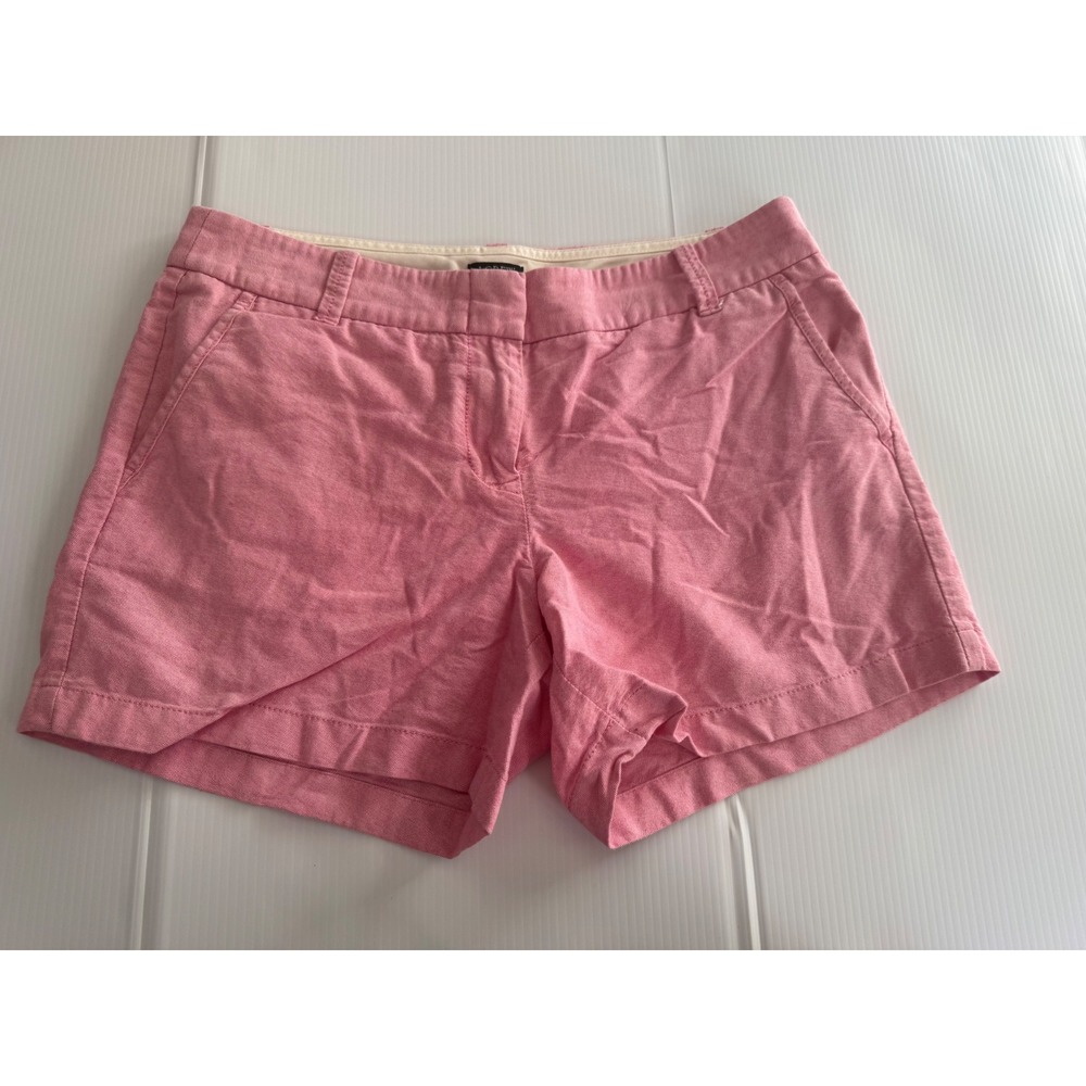 J.Crew Pink City Fit Chino Shorts Womens Size 6 Cotton Blend Low Rise